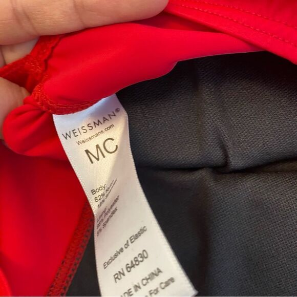 Weissman Elite Dance Costume unitard jumpsuit Black red Destinations MT11202 MC - Picture 8 of 12